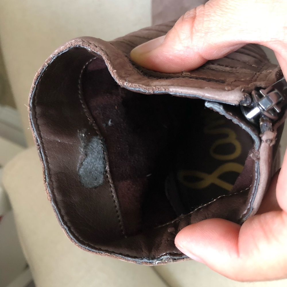 {Sam Edelman} Brown Zipper Booties - Picture 8 of 9